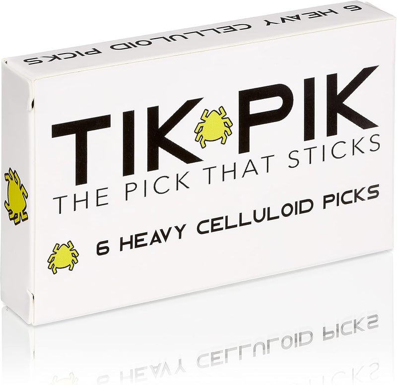 Tik Pik طقم 6 قطع من ريش الجيتار للجيتارات الصوتية والبيس | كما تم عرضه في برنامج شارك تانك | سُمك ثقيل 0.96 مم - Image 3